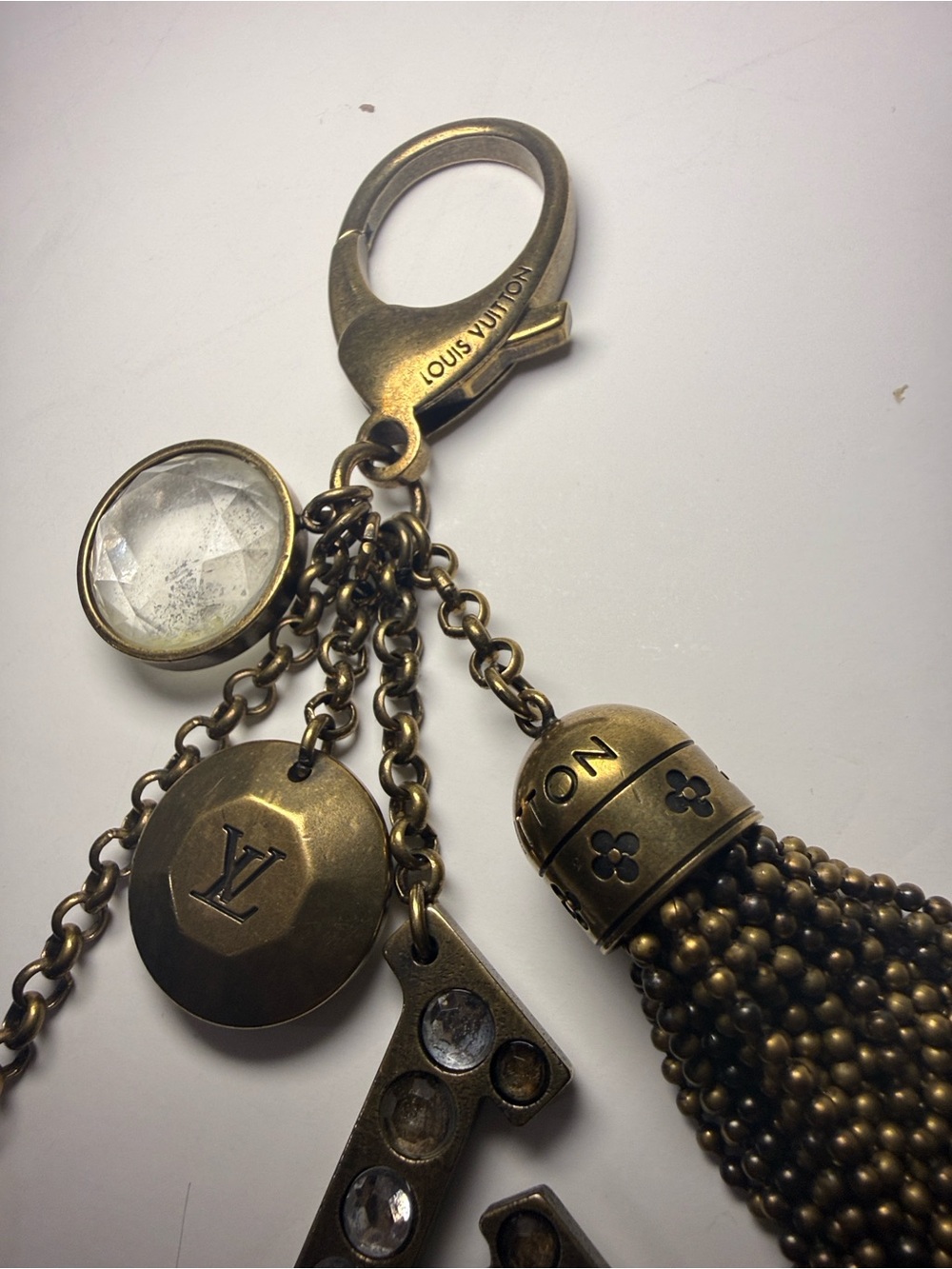 Louis Vuitton Crystal LV Bag Charm Key Holder - Picture 4 of 11